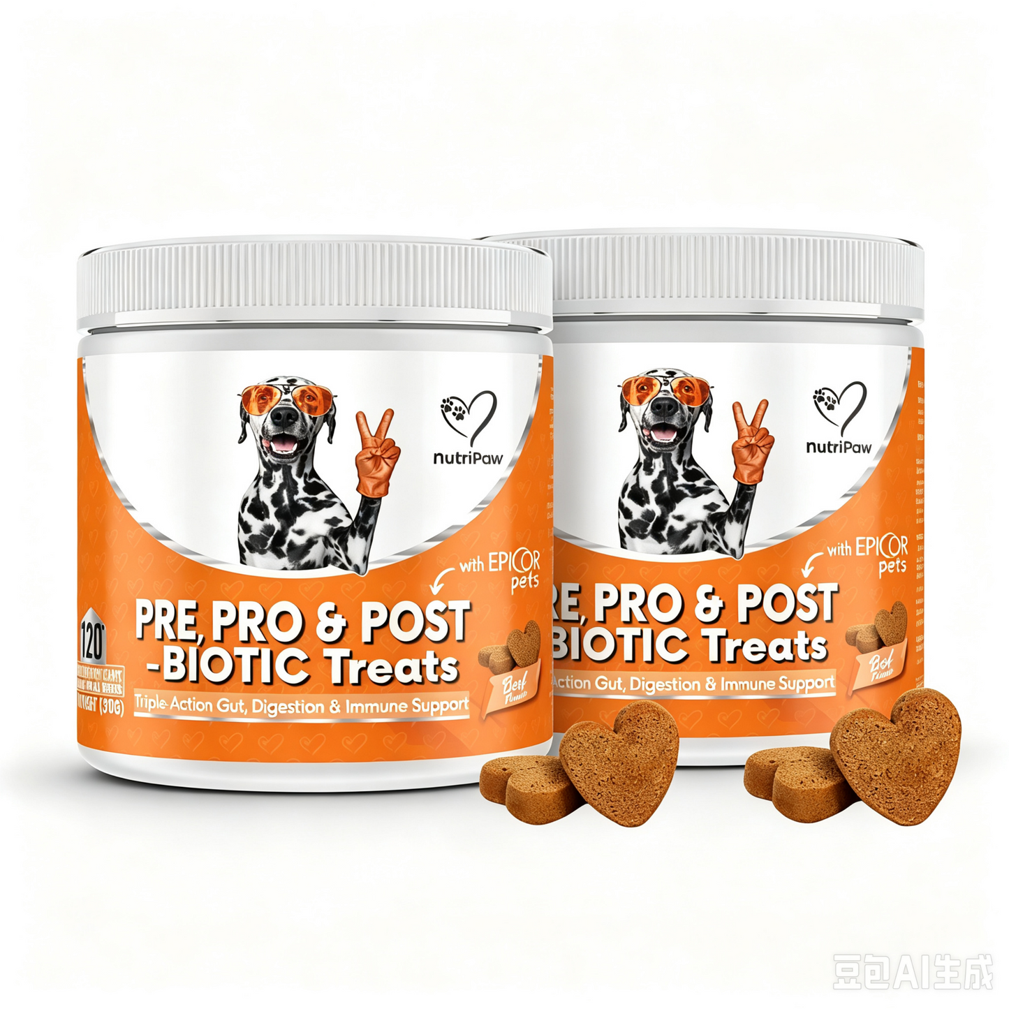 NutriPaw PRE,PRO& POST-BIOTIC Treats 120 tasty chews