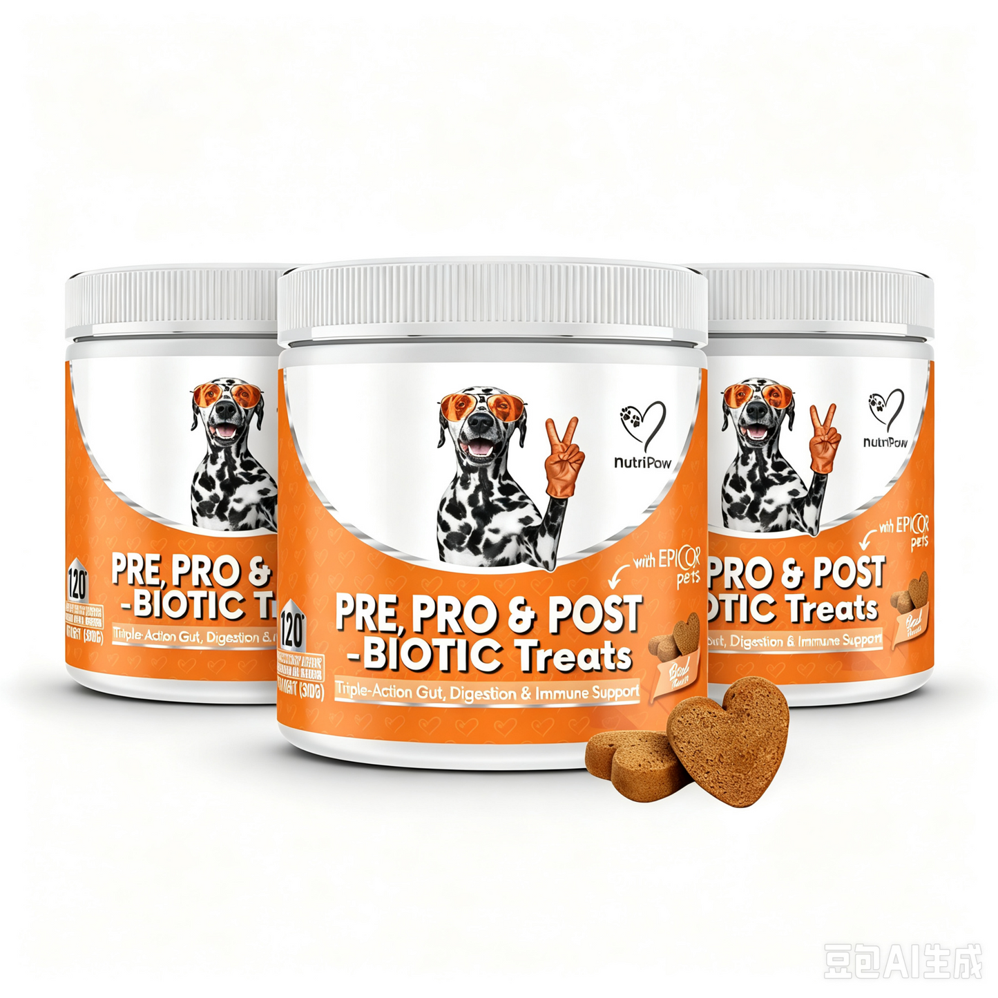 NutriPaw PRE,PRO& POST-BIOTIC Treats 120 tasty chews